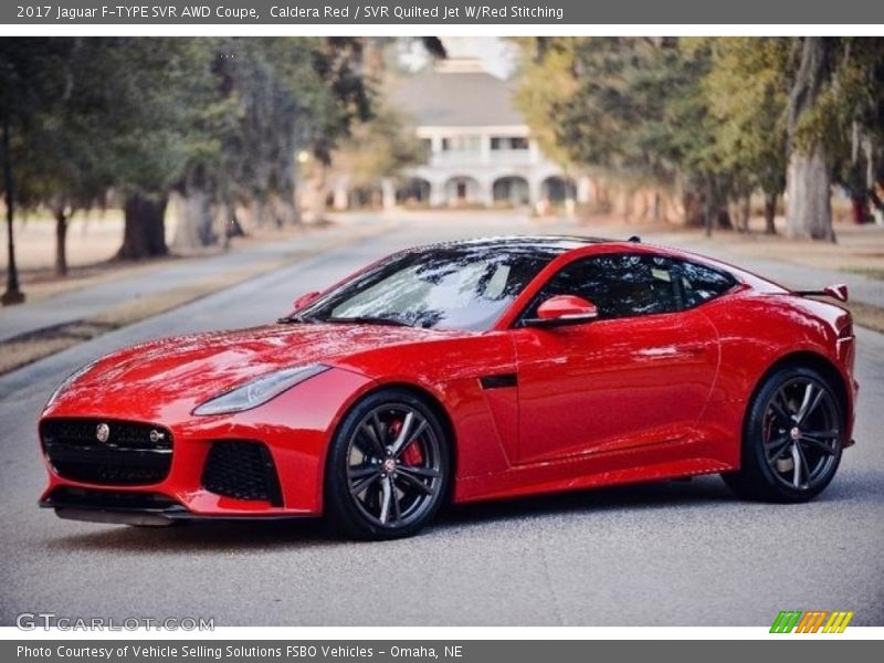 Caldera Red / SVR Quilted Jet W/Red Stitching 2017 Jaguar F-TYPE SVR AWD Coupe
