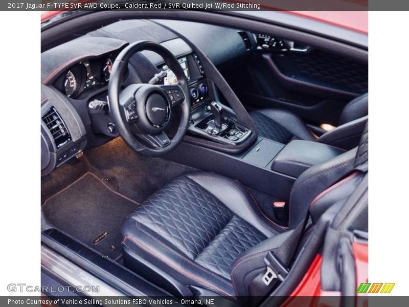  2017 F-TYPE SVR AWD Coupe SVR Quilted Jet W/Red Stitching Interior