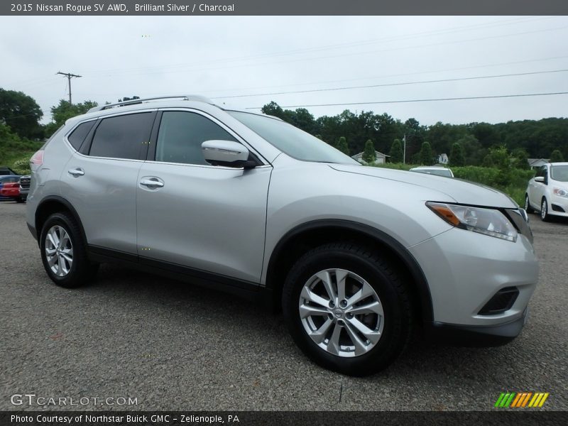 Brilliant Silver / Charcoal 2015 Nissan Rogue SV AWD
