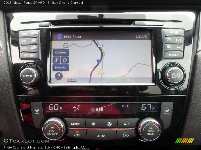 Brilliant Silver / Charcoal 2015 Nissan Rogue SV AWD