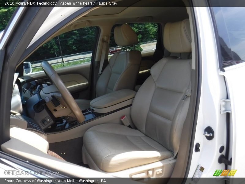 Aspen White Pearl / Taupe Gray 2010 Acura MDX Technology