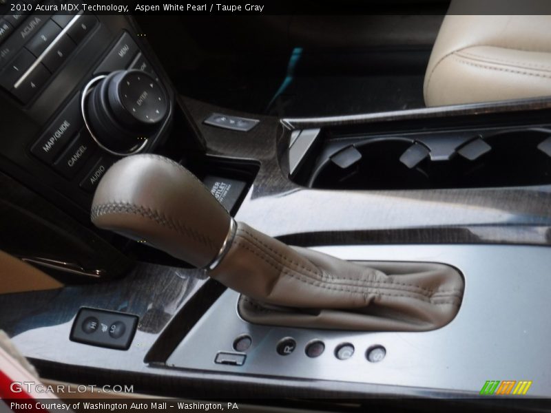 Aspen White Pearl / Taupe Gray 2010 Acura MDX Technology