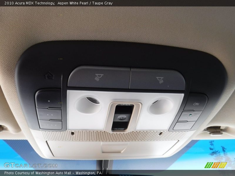 Aspen White Pearl / Taupe Gray 2010 Acura MDX Technology
