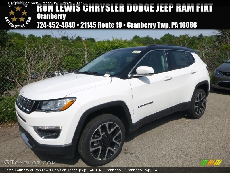 White / Black 2018 Jeep Compass Limited 4x4