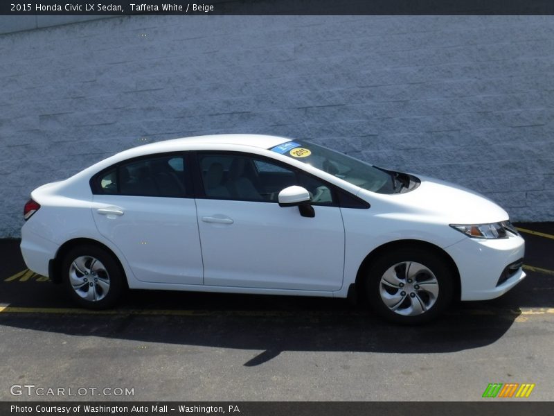 Taffeta White / Beige 2015 Honda Civic LX Sedan