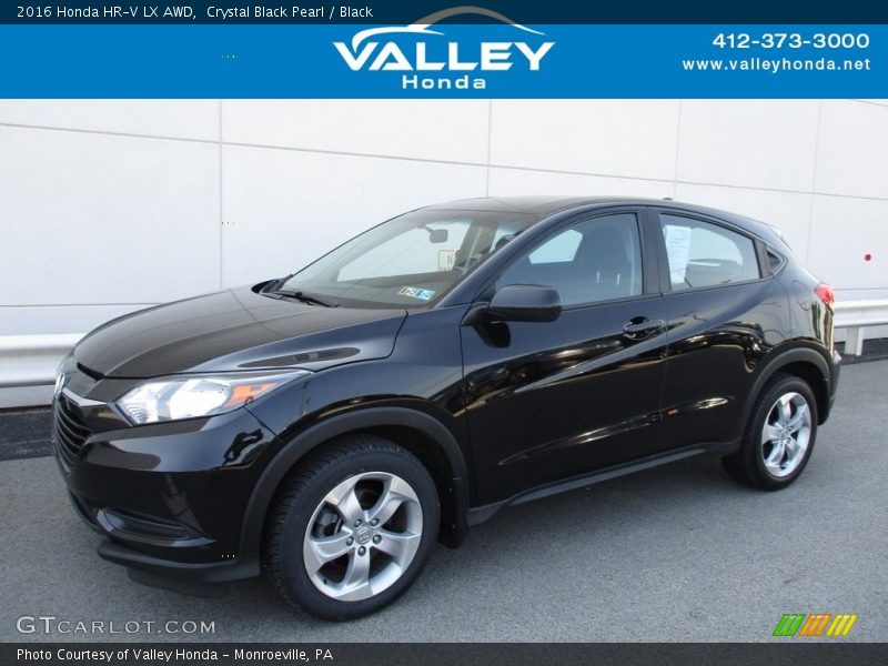 Crystal Black Pearl / Black 2016 Honda HR-V LX AWD