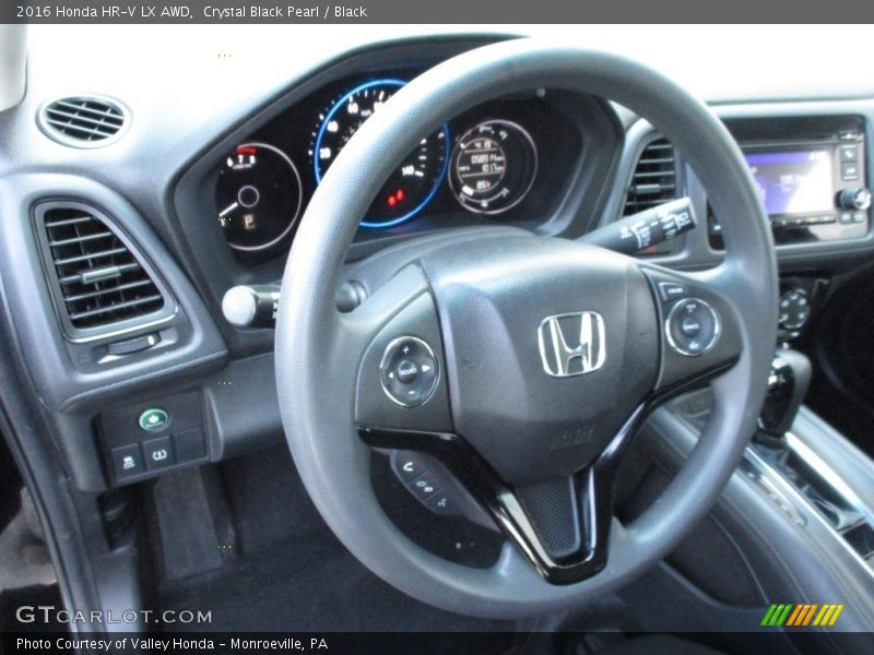 Crystal Black Pearl / Black 2016 Honda HR-V LX AWD