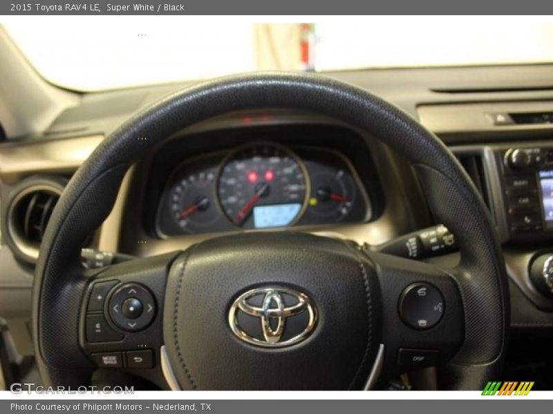 Super White / Black 2015 Toyota RAV4 LE