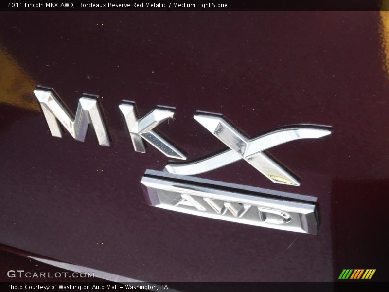 Bordeaux Reserve Red Metallic / Medium Light Stone 2011 Lincoln MKX AWD