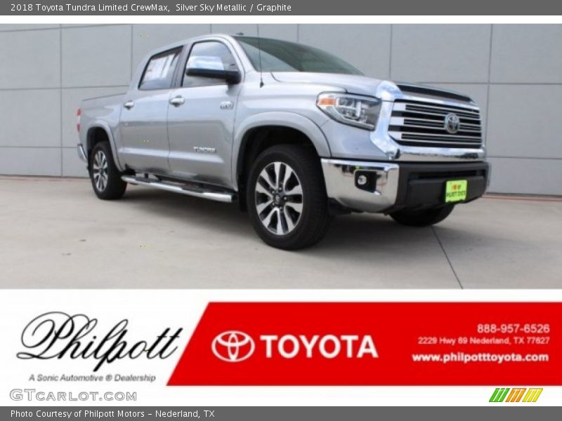 Silver Sky Metallic / Graphite 2018 Toyota Tundra Limited CrewMax