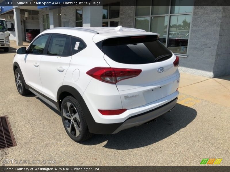 Dazzling White / Beige 2018 Hyundai Tucson Sport AWD