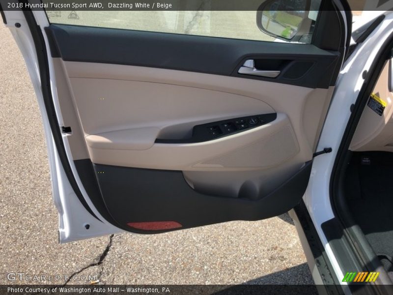 Dazzling White / Beige 2018 Hyundai Tucson Sport AWD