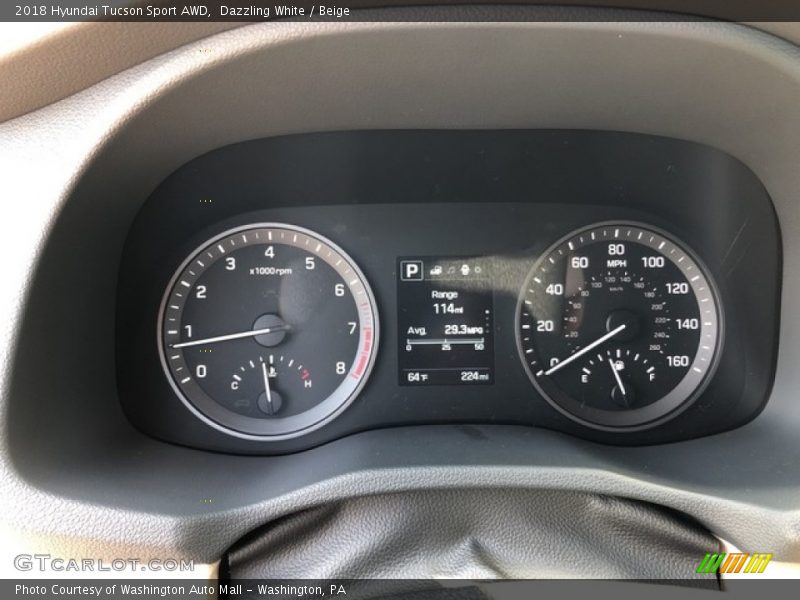 Dazzling White / Beige 2018 Hyundai Tucson Sport AWD
