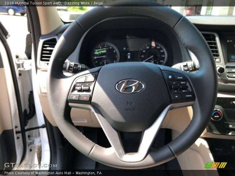 Dazzling White / Beige 2018 Hyundai Tucson Sport AWD