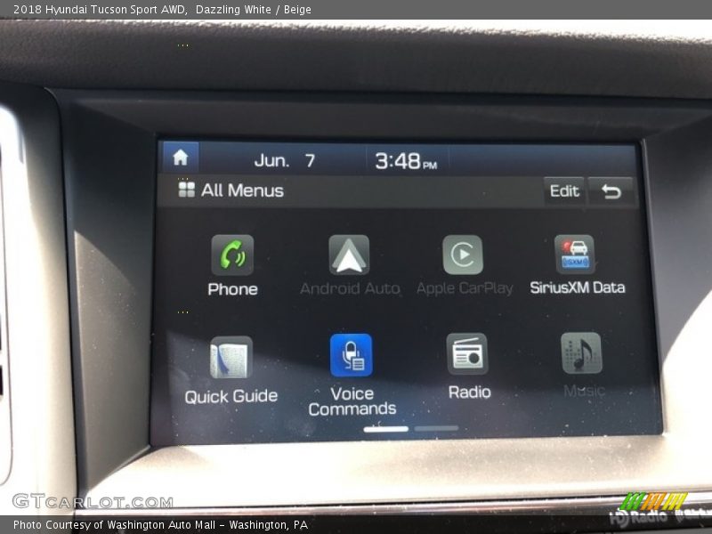 Dazzling White / Beige 2018 Hyundai Tucson Sport AWD