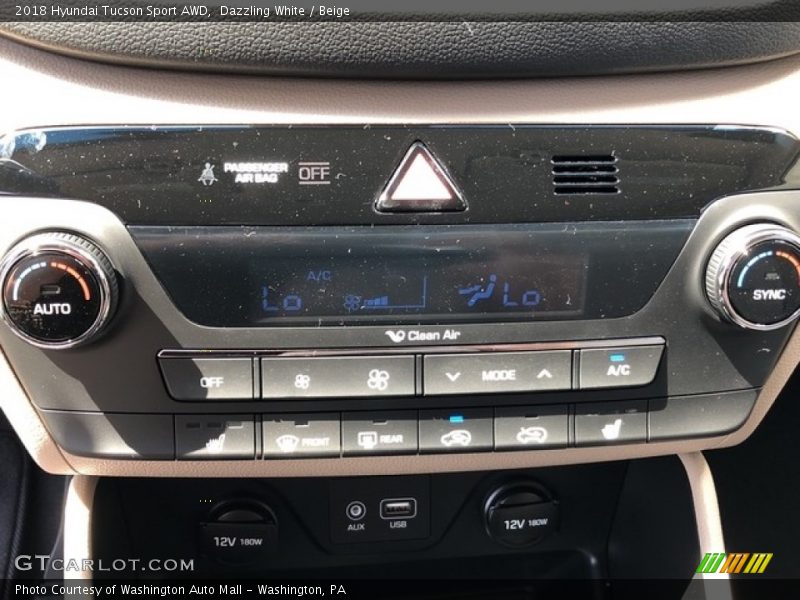 Dazzling White / Beige 2018 Hyundai Tucson Sport AWD