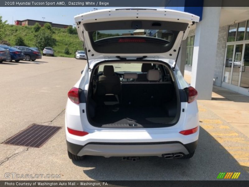 Dazzling White / Beige 2018 Hyundai Tucson Sport AWD