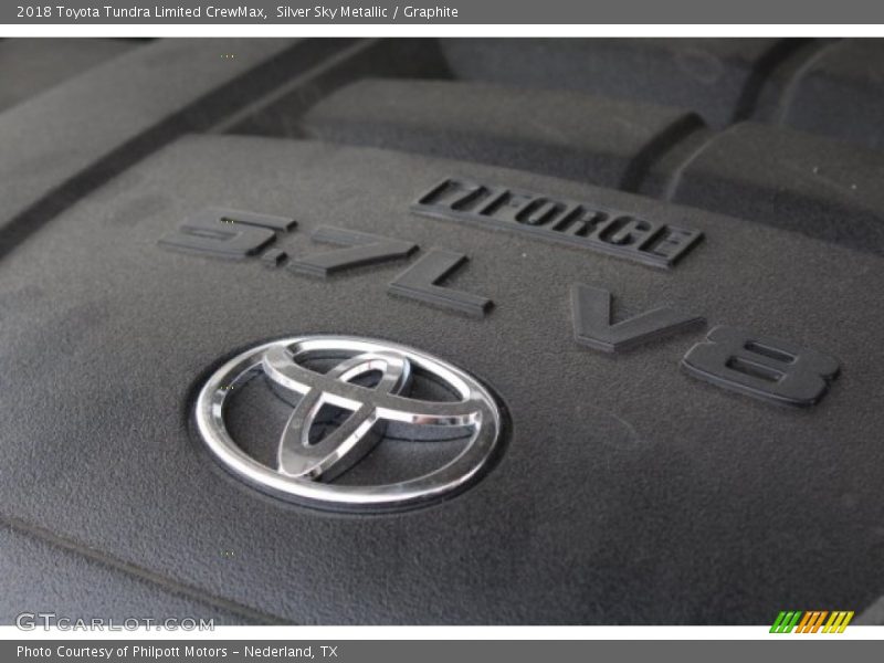 Silver Sky Metallic / Graphite 2018 Toyota Tundra Limited CrewMax
