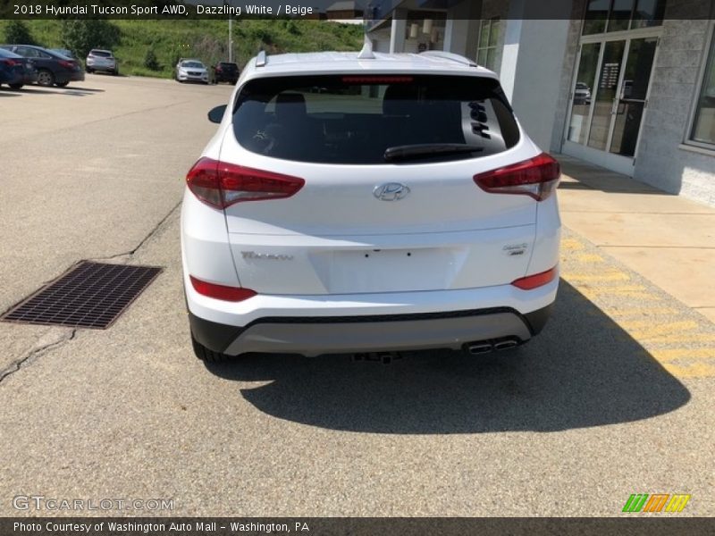 Dazzling White / Beige 2018 Hyundai Tucson Sport AWD