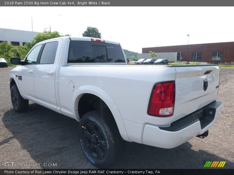 Bright White / Black 2018 Ram 2500 Big Horn Crew Cab 4x4