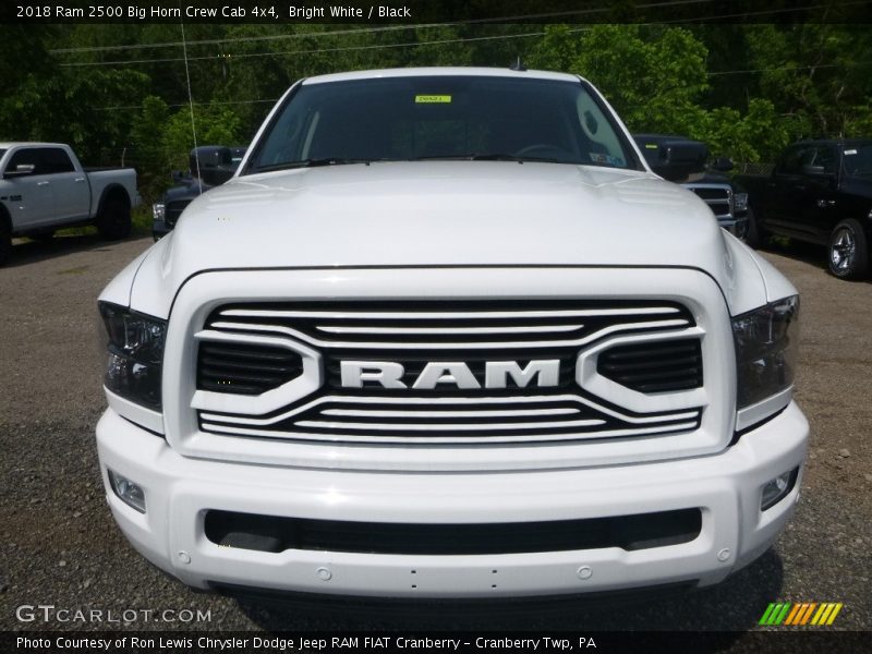 Bright White / Black 2018 Ram 2500 Big Horn Crew Cab 4x4