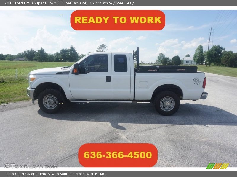 Oxford White / Steel Gray 2011 Ford F250 Super Duty XLT SuperCab 4x4