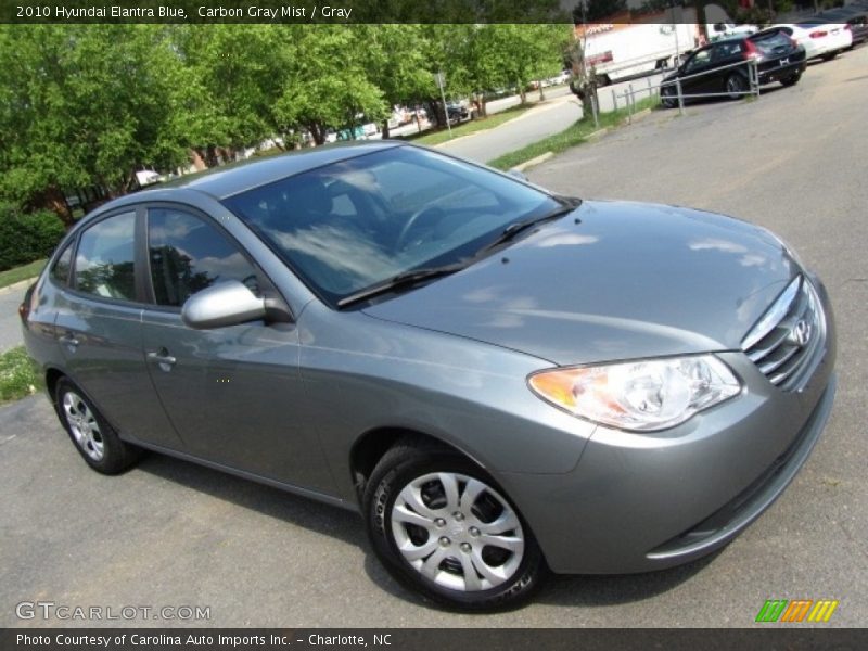 Carbon Gray Mist / Gray 2010 Hyundai Elantra Blue