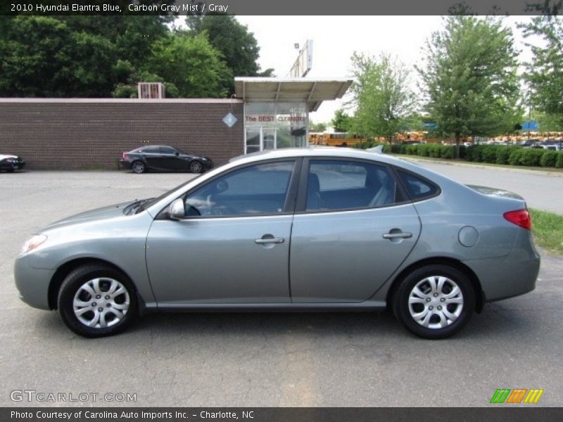 Carbon Gray Mist / Gray 2010 Hyundai Elantra Blue