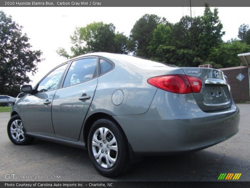 Carbon Gray Mist / Gray 2010 Hyundai Elantra Blue