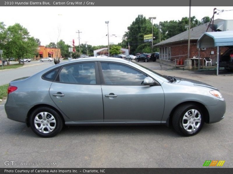 Carbon Gray Mist / Gray 2010 Hyundai Elantra Blue