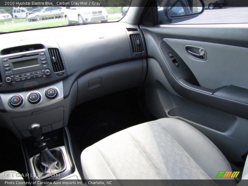 Carbon Gray Mist / Gray 2010 Hyundai Elantra Blue