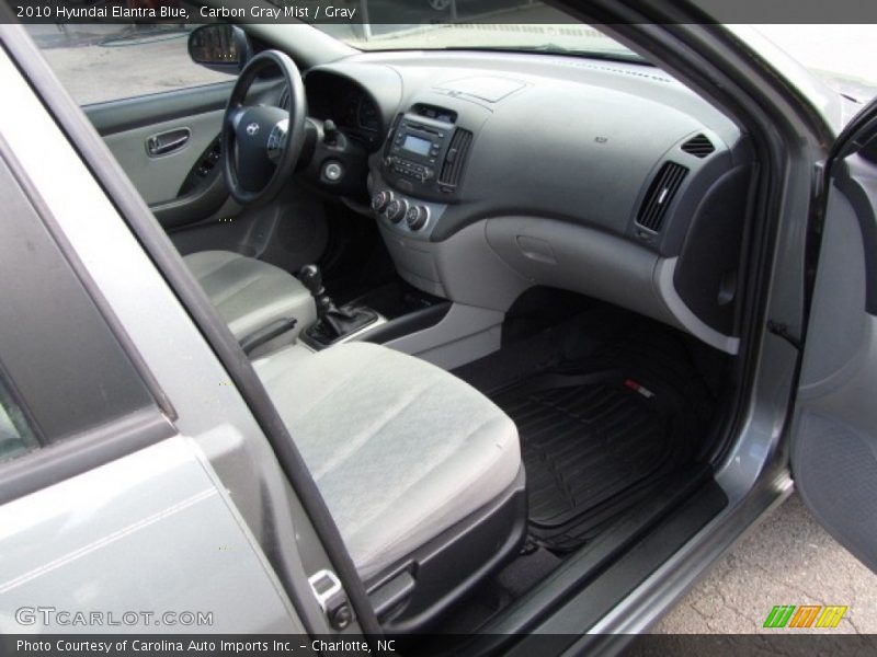Carbon Gray Mist / Gray 2010 Hyundai Elantra Blue