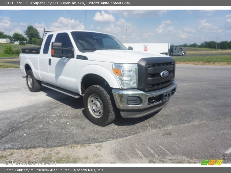 Oxford White / Steel Gray 2011 Ford F250 Super Duty XLT SuperCab 4x4