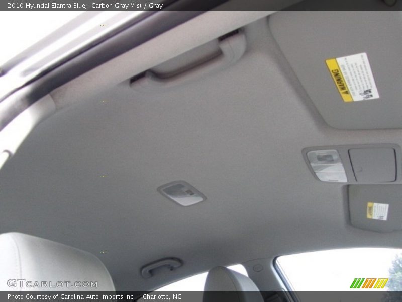 Carbon Gray Mist / Gray 2010 Hyundai Elantra Blue