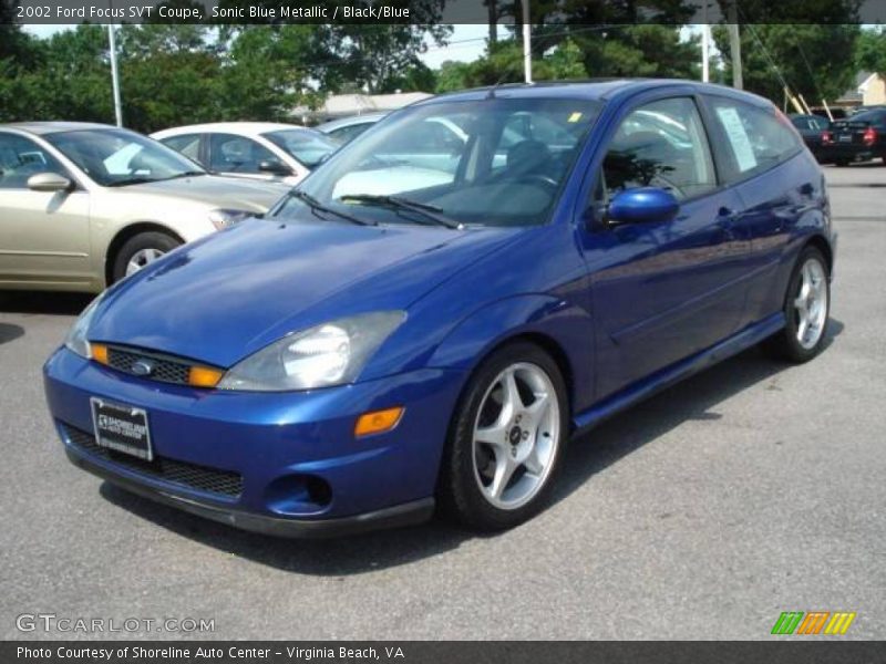 Sonic Blue Metallic / Black/Blue 2002 Ford Focus SVT Coupe