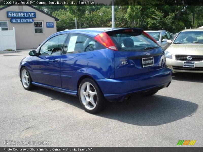 Sonic Blue Metallic / Black/Blue 2002 Ford Focus SVT Coupe
