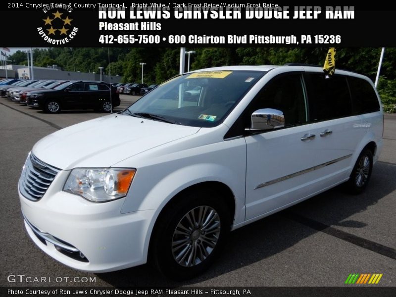 Bright White / Dark Frost Beige/Medium Frost Beige 2014 Chrysler Town & Country Touring-L