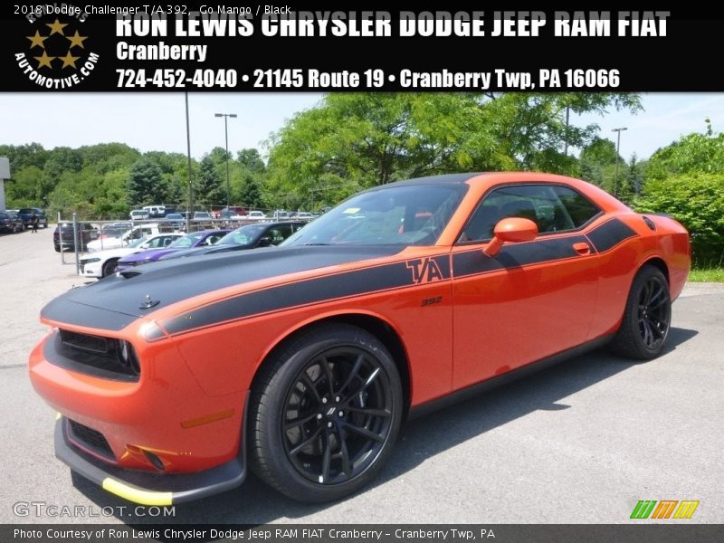 Go Mango / Black 2018 Dodge Challenger T/A 392