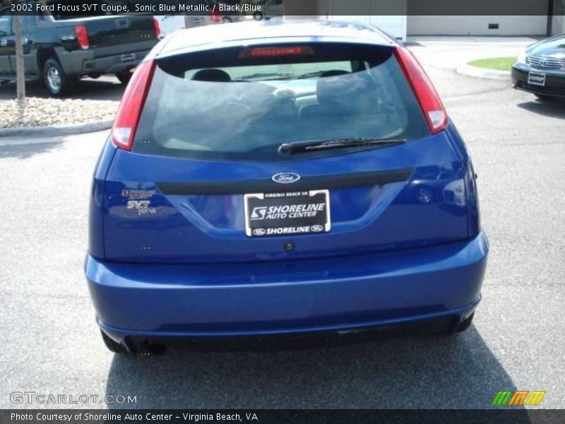 Sonic Blue Metallic / Black/Blue 2002 Ford Focus SVT Coupe