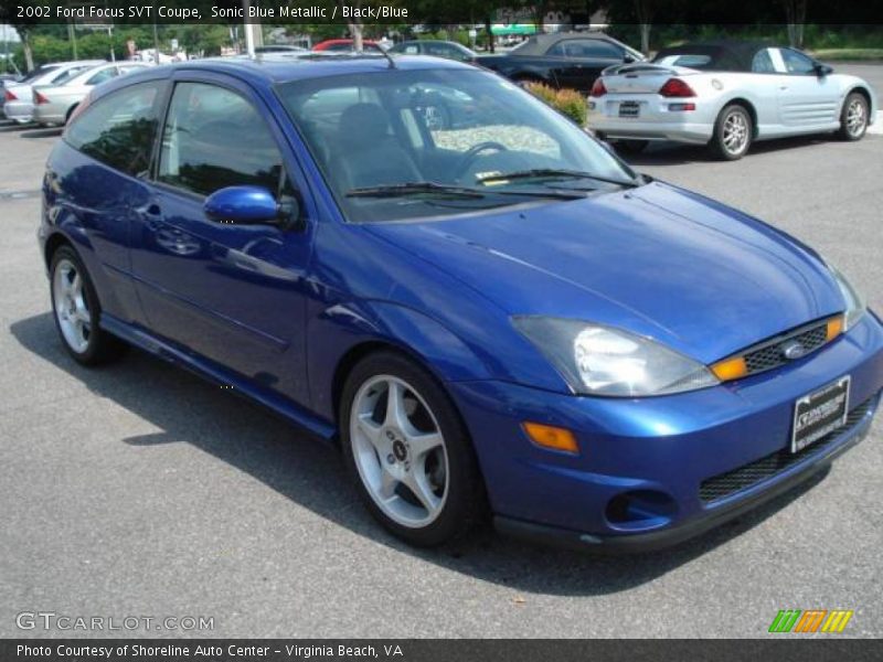 Sonic Blue Metallic / Black/Blue 2002 Ford Focus SVT Coupe