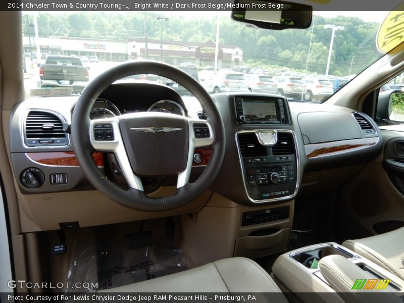 Bright White / Dark Frost Beige/Medium Frost Beige 2014 Chrysler Town & Country Touring-L