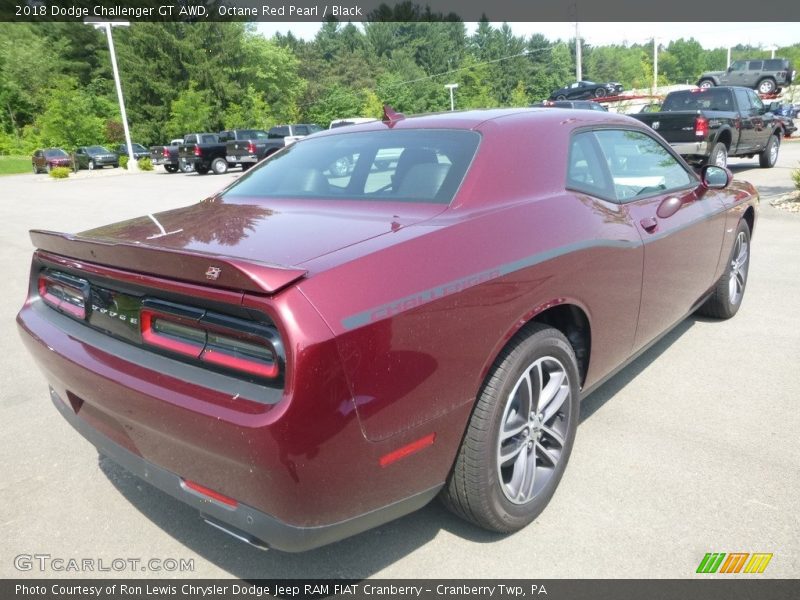 Octane Red Pearl / Black 2018 Dodge Challenger GT AWD