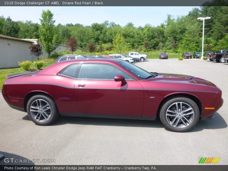 Octane Red Pearl / Black 2018 Dodge Challenger GT AWD