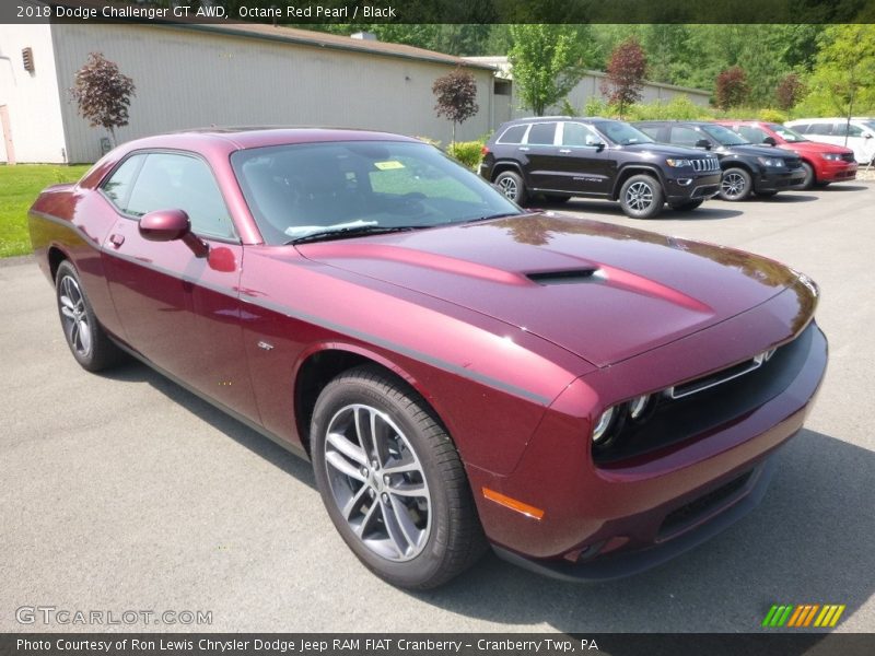 Octane Red Pearl / Black 2018 Dodge Challenger GT AWD