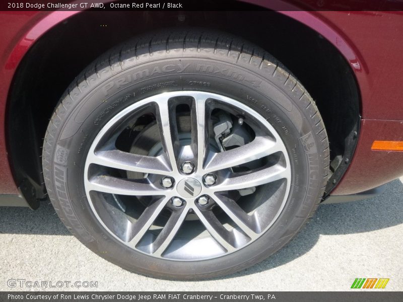 Octane Red Pearl / Black 2018 Dodge Challenger GT AWD