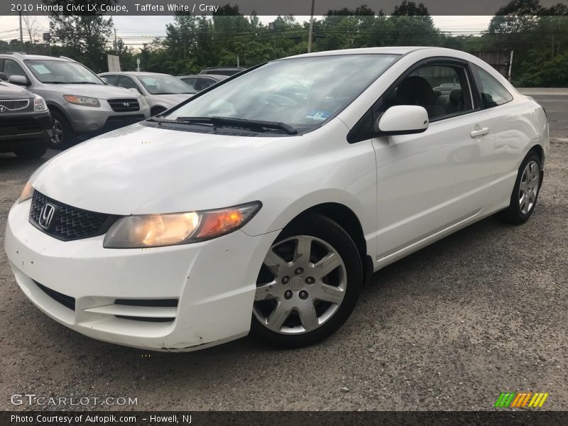 Taffeta White / Gray 2010 Honda Civic LX Coupe