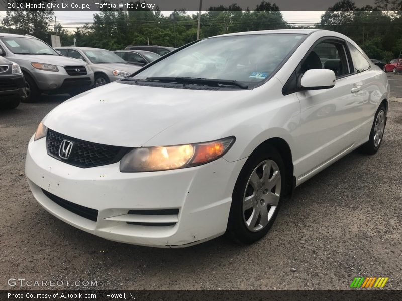 Taffeta White / Gray 2010 Honda Civic LX Coupe