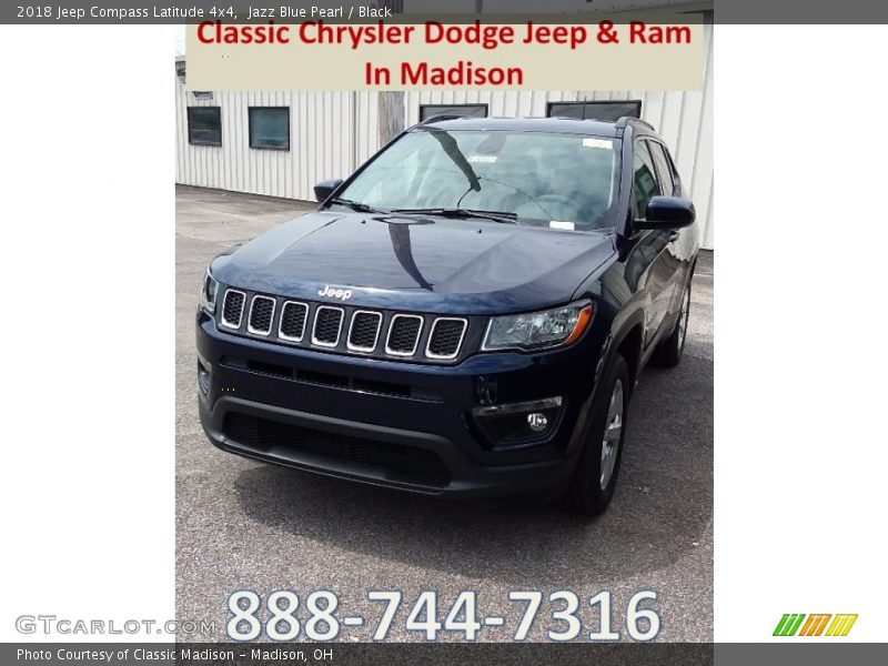 Jazz Blue Pearl / Black 2018 Jeep Compass Latitude 4x4
