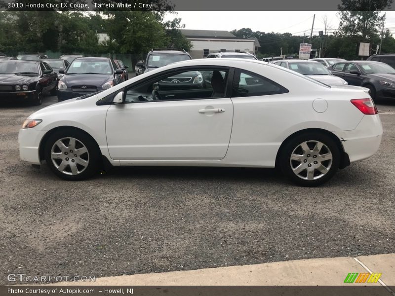 Taffeta White / Gray 2010 Honda Civic LX Coupe