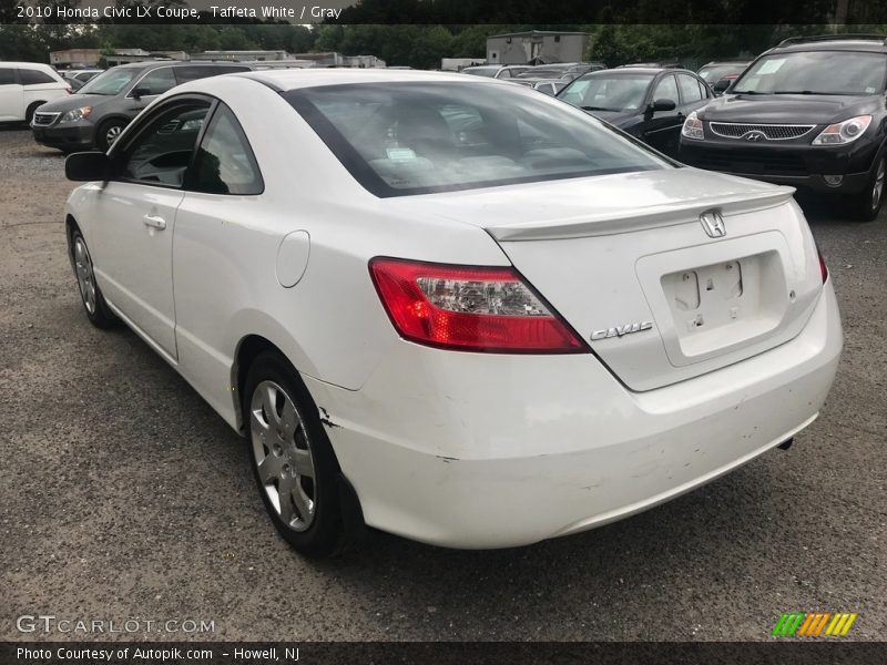 Taffeta White / Gray 2010 Honda Civic LX Coupe